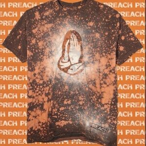 Men's Orange and Black Graphic Tee